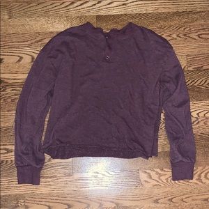 purple cropped sweater